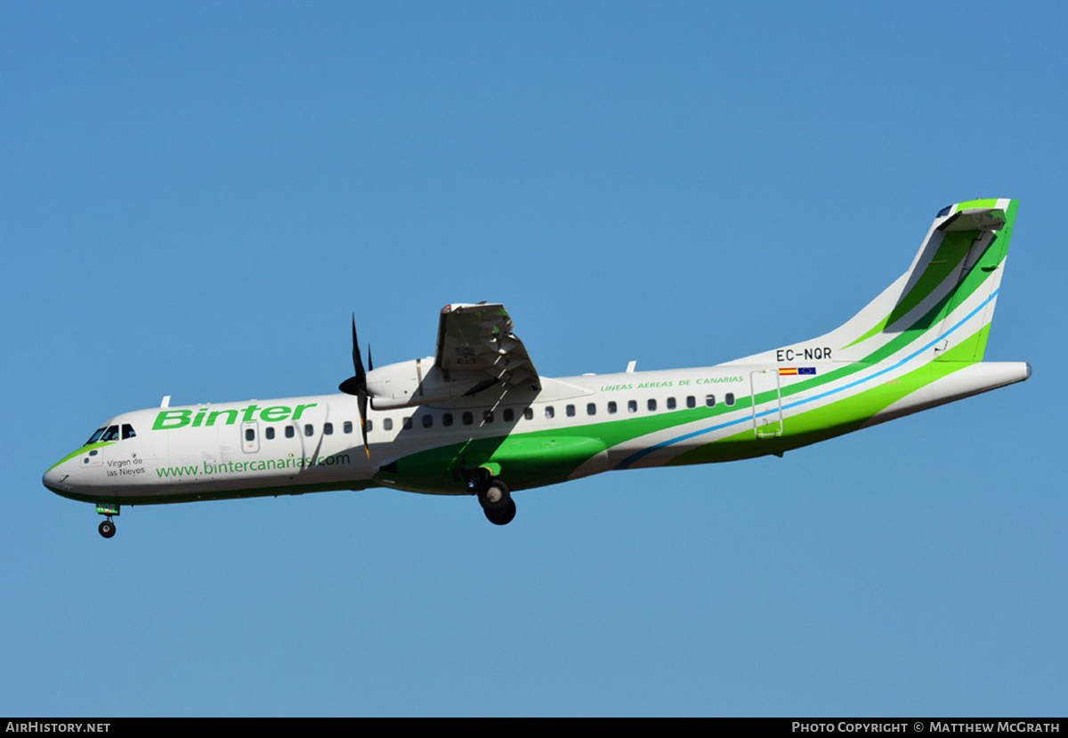 Aircraft Photo of EC-NQR | ATR ATR-72-600 (ATR-72-212A) | Binter Canarias | AirHistory.net #503231