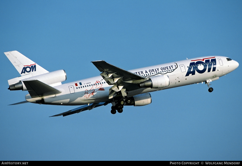 Aircraft Photo of F-GNEM | McDonnell Douglas DC-10-30 | AOM French Airlines | AirHistory.net #503273