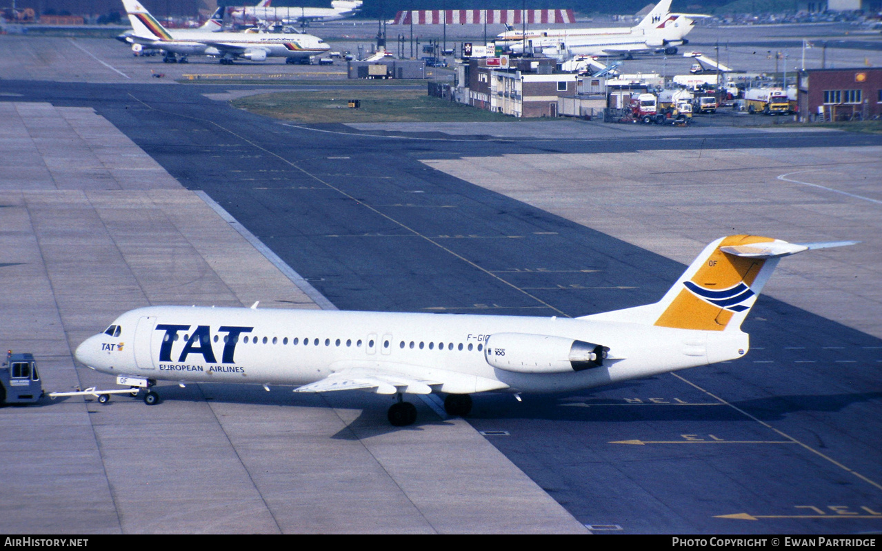 Aircraft Photo of F-GIOF | Fokker 100 (F28-0100) | TAT European Airlines | AirHistory.net #503285