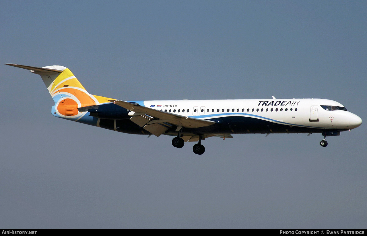 Aircraft Photo of 9A-BTD | Fokker 100 (F28-0100) | Trade Air | AirHistory.net #503289