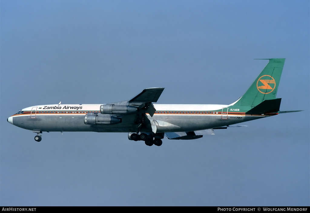 Aircraft Photo of 9J-AEB | Boeing 707-351C | Zambia Airways | AirHistory.net #503535