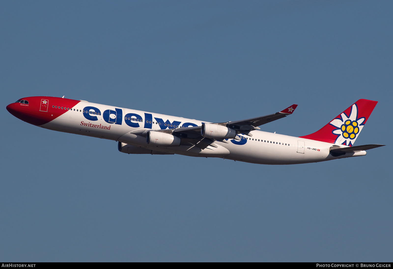 Aircraft Photo of HB-JMD | Airbus A340-313 | Edelweiss Air | AirHistory.net #503599