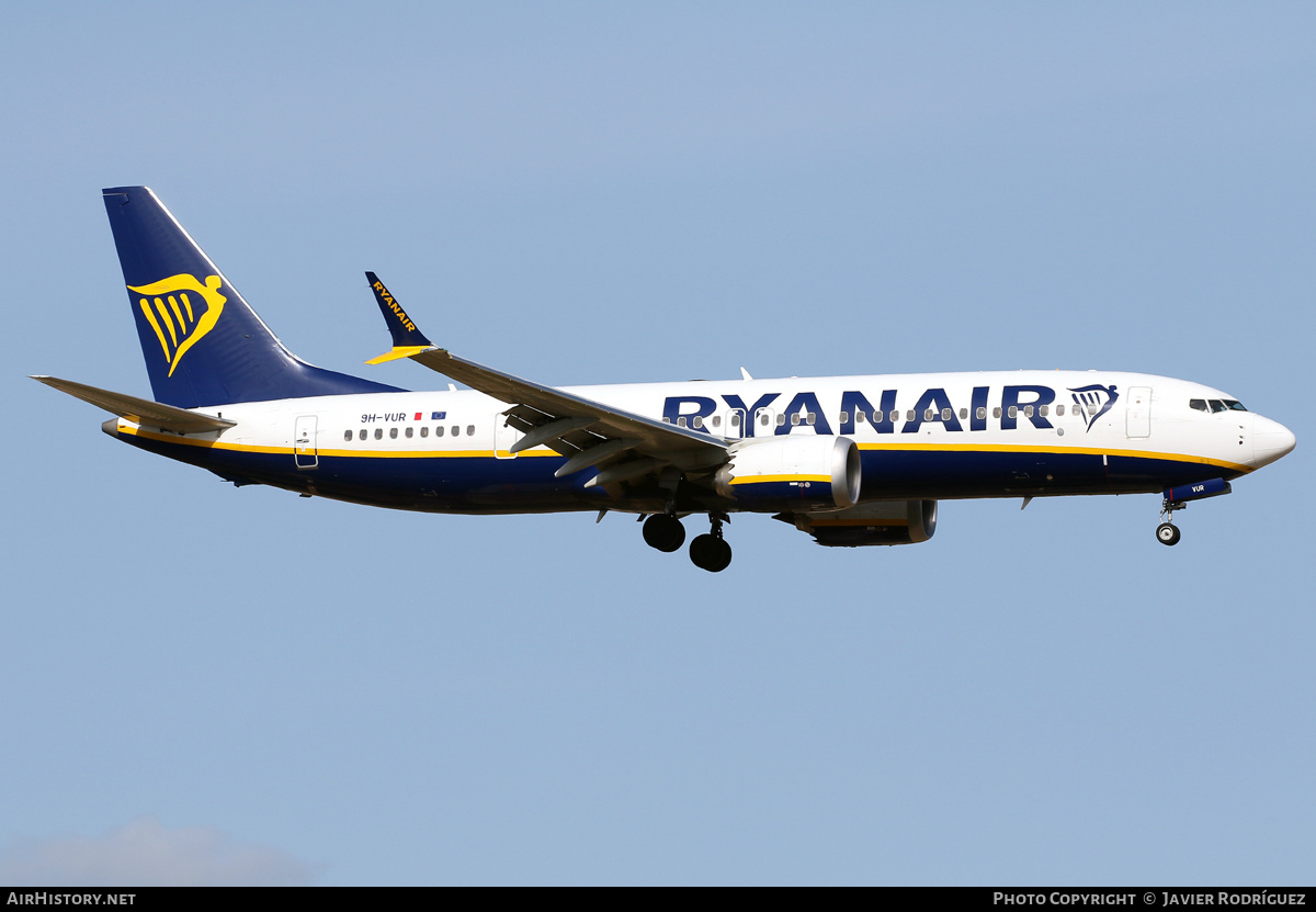 Aircraft Photo of 9H-VUR | Boeing 737-8200 Max 200 | Ryanair | AirHistory.net #503725