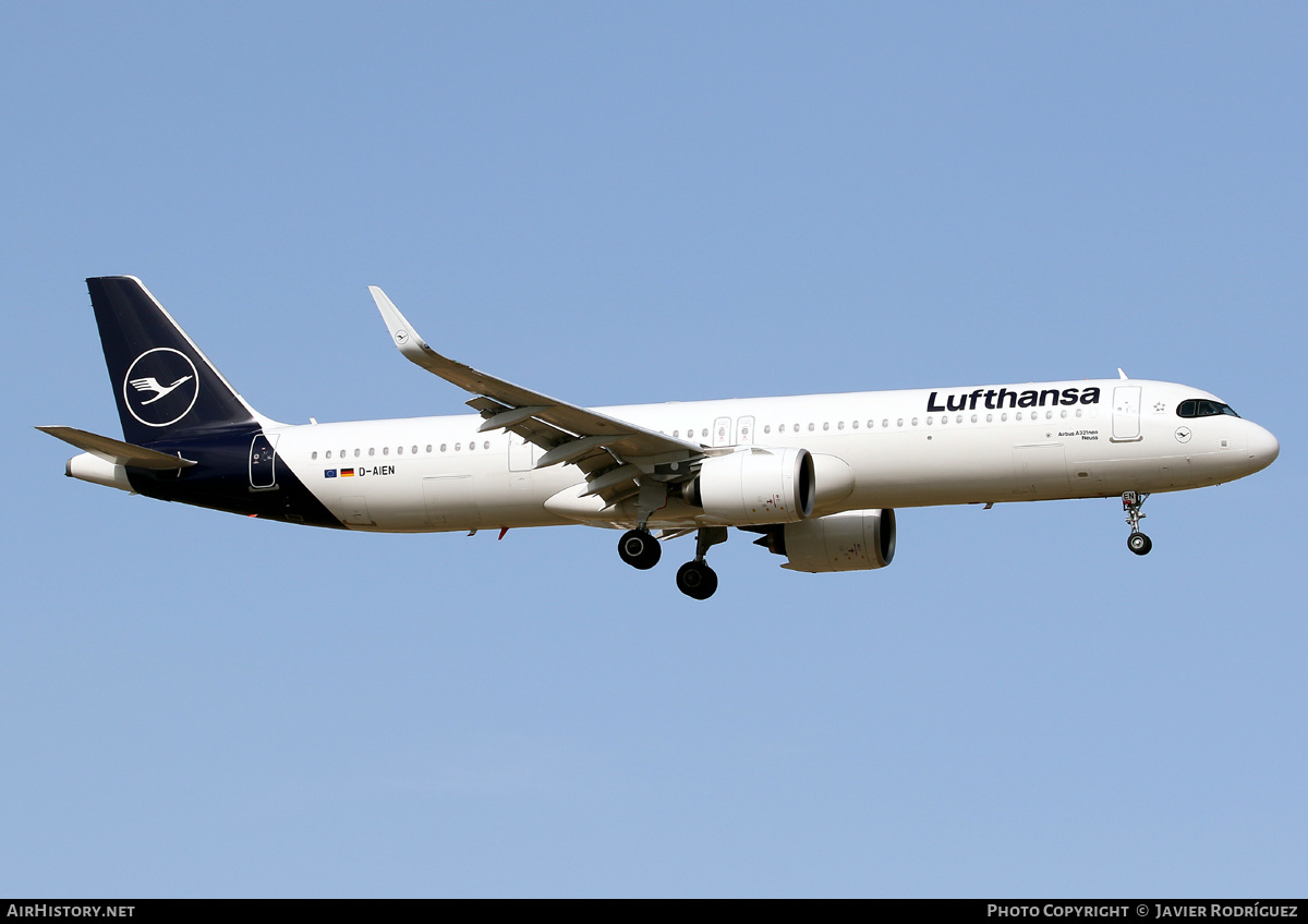 Aircraft Photo of D-AIEN | Airbus A321-271NX | Lufthansa | AirHistory.net #503726