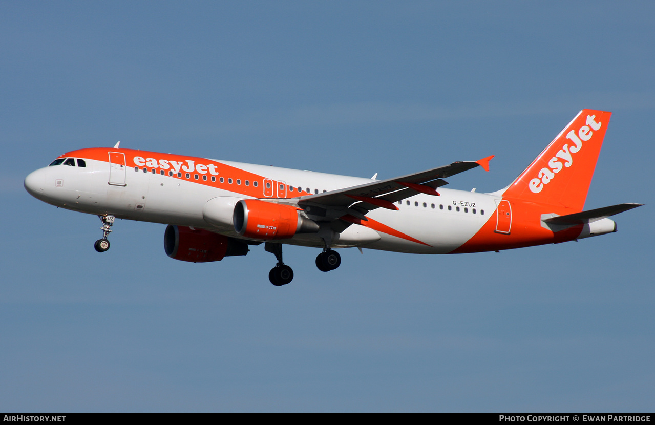 Aircraft Photo of G-EZUZ | Airbus A320-214 | EasyJet | AirHistory.net #503868