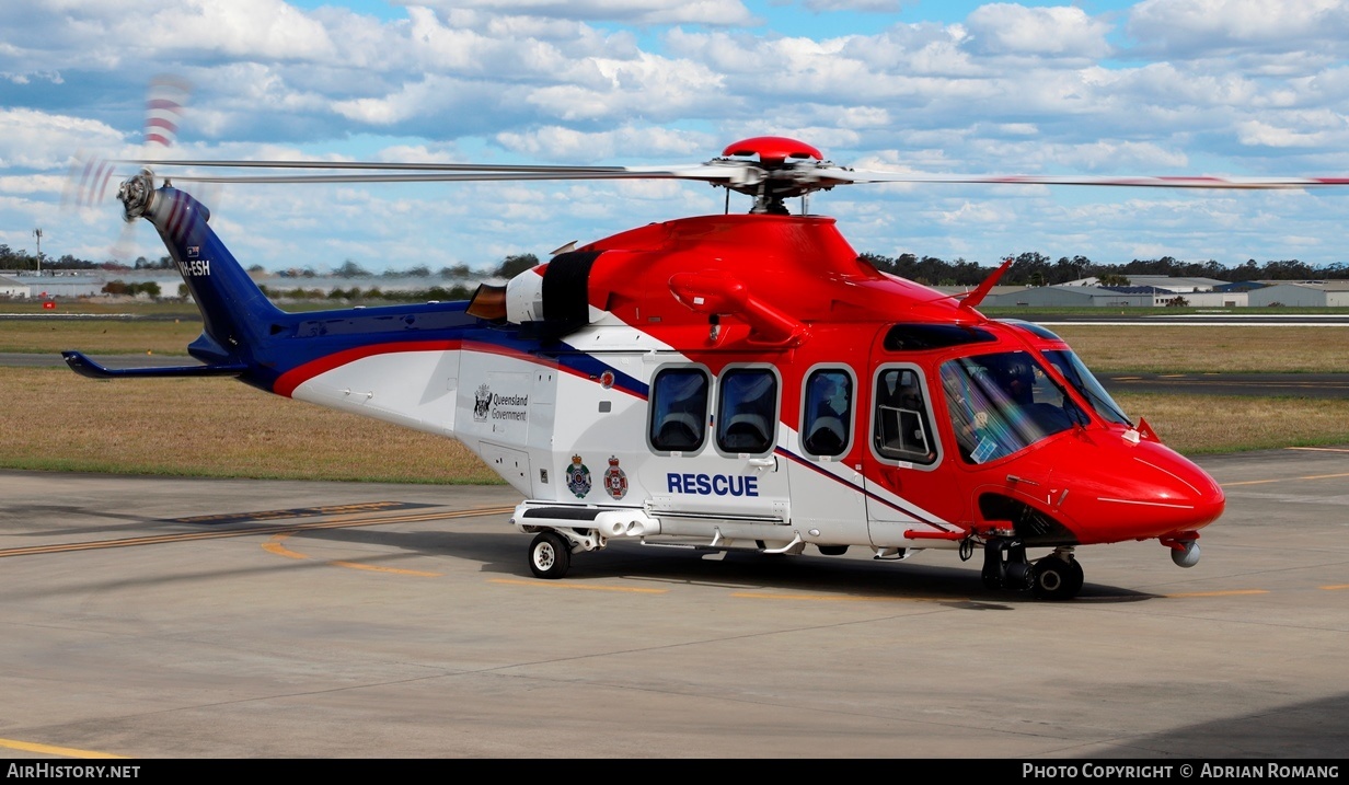 Aircraft Photo of VH-ESH | AgustaWestland AW-139 | Queensland Government Air - QGAir | AirHistory.net #504208