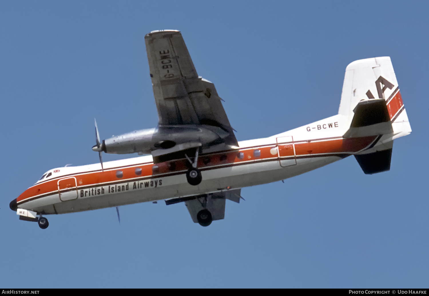 Aircraft Photo of G-BCWE | Handley Page HPR-7 Herald 206 | British Island Airways - BIA | AirHistory.net #504228