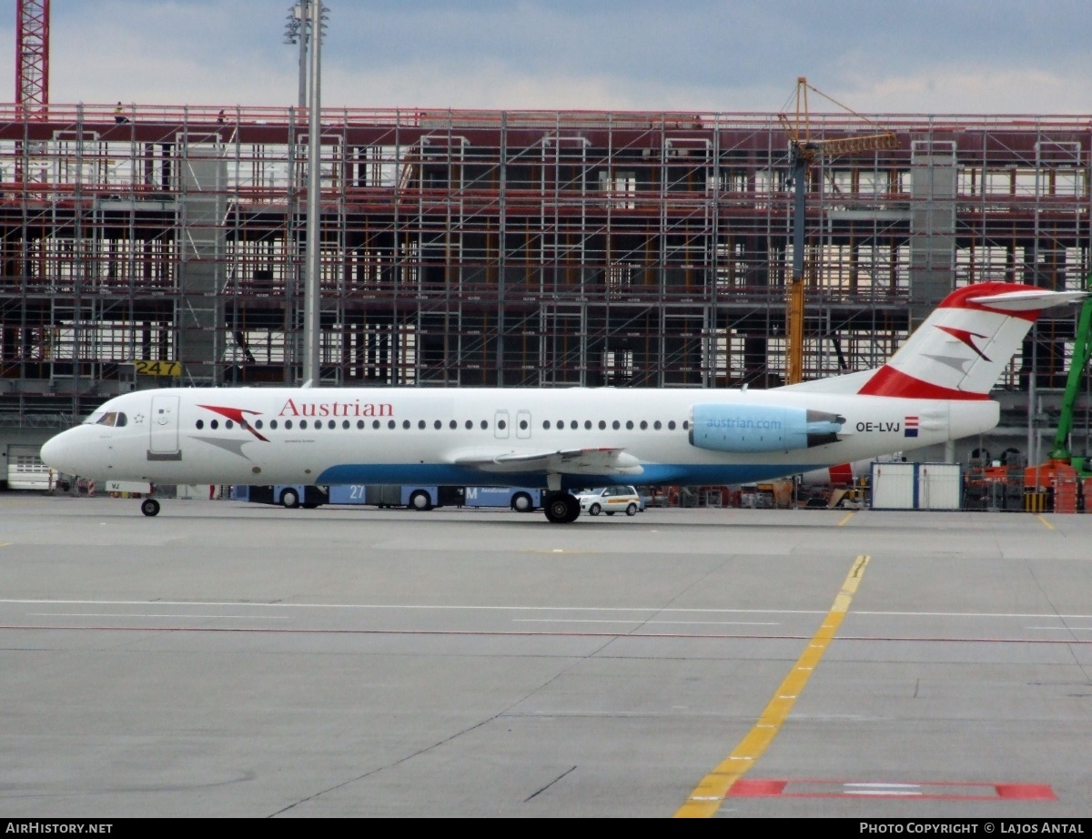 Aircraft Photo of OE-LVJ | Fokker 100 (F28-0100) | Austrian Airlines | AirHistory.net #504236