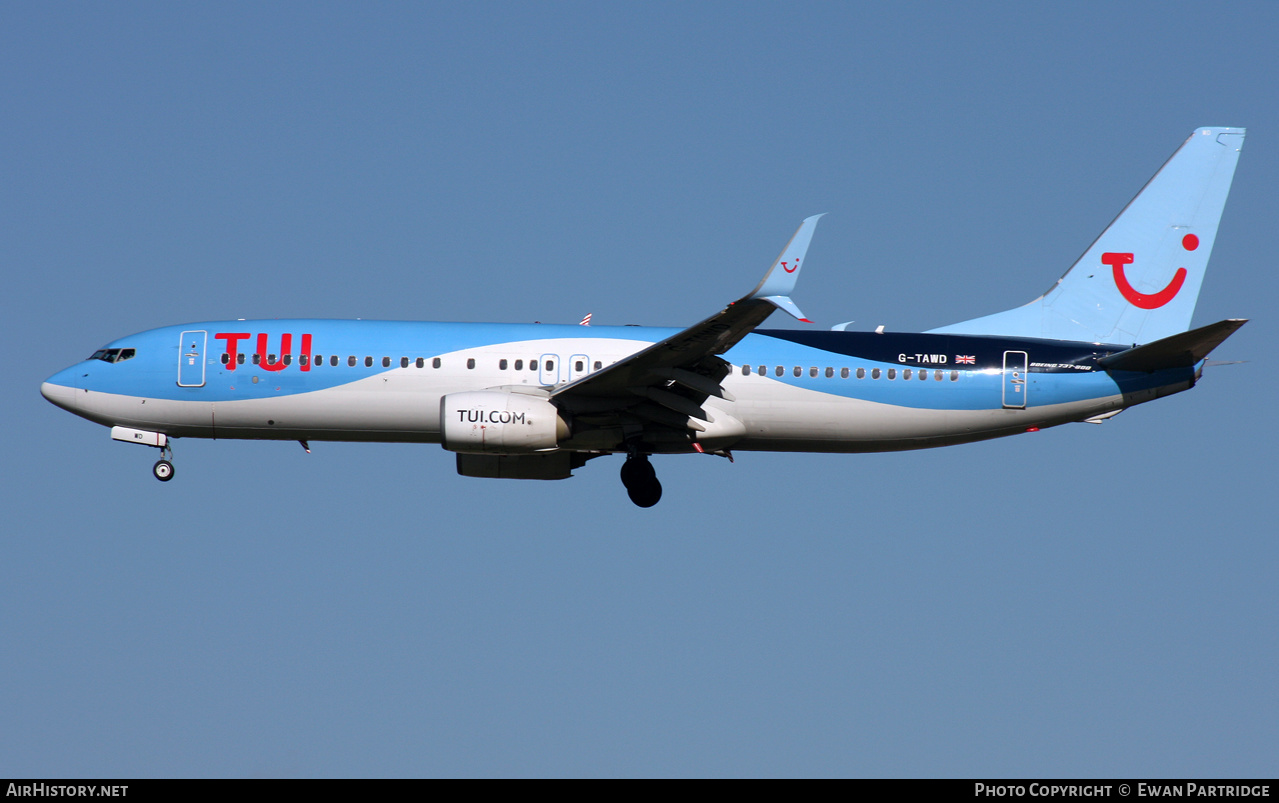 Aircraft Photo of G-TAWD | Boeing 737-8K5 | TUI | AirHistory.net #504250