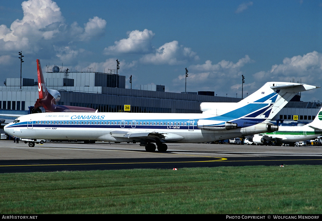 Aircraft Photo of LV-MIM | Boeing 727-287/Adv | Líneas Aéreas Canarias - LAC | AirHistory.net #504280