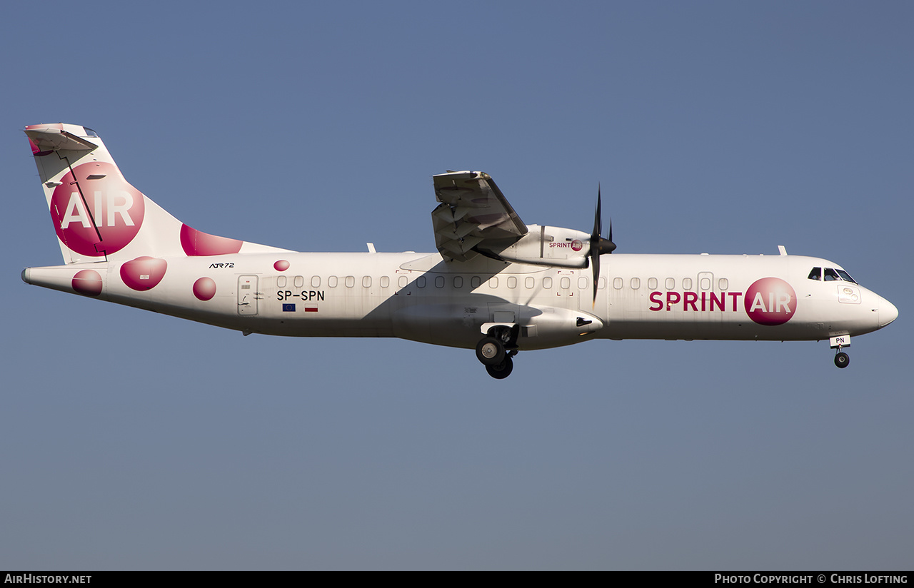 Aircraft Photo of SP-SPN | ATR ATR-72-500/F (ATR-72-212A) | Sprint Air | AirHistory.net #504291