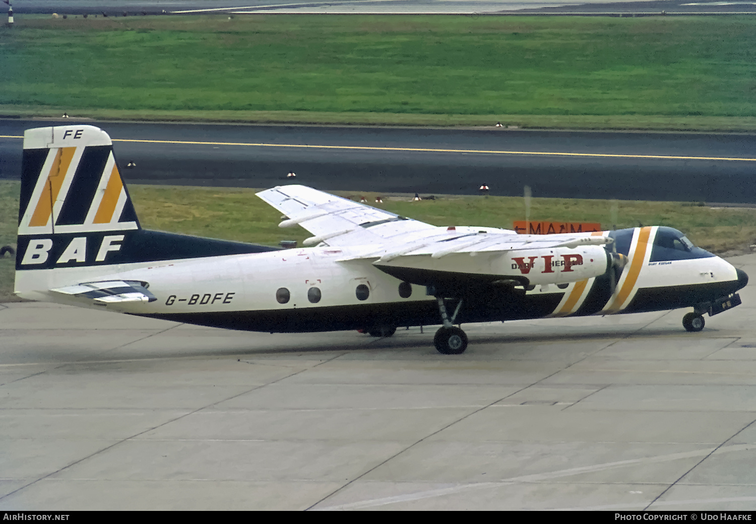 Aircraft Photo of G-BDFE | Handley Page HPR-7 Herald 206 | British Air Ferries - BAF | AirHistory.net #504295