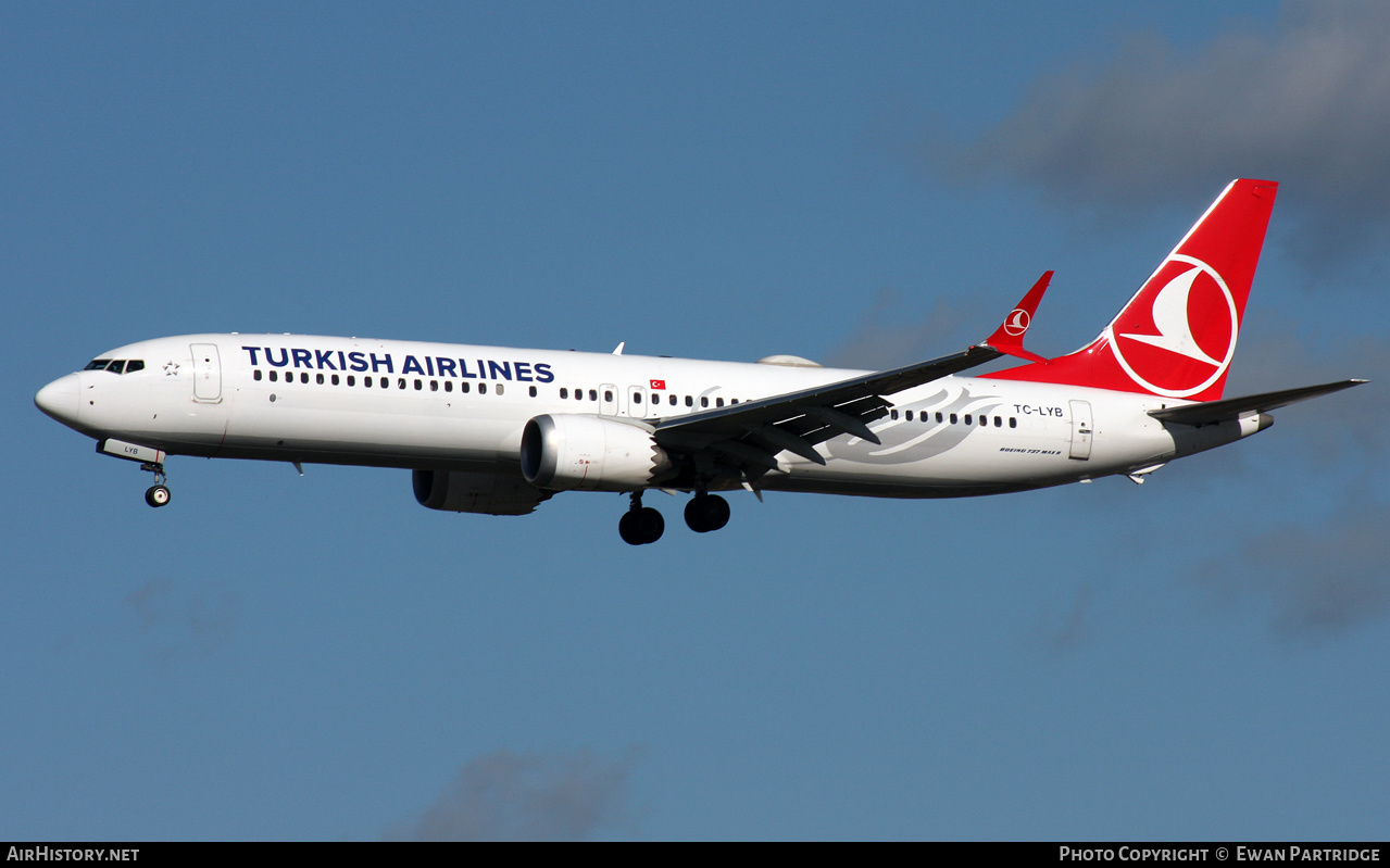Aircraft Photo of TC-LYB | Boeing 737-9 Max 9 | Turkish Airlines | AirHistory.net #504318