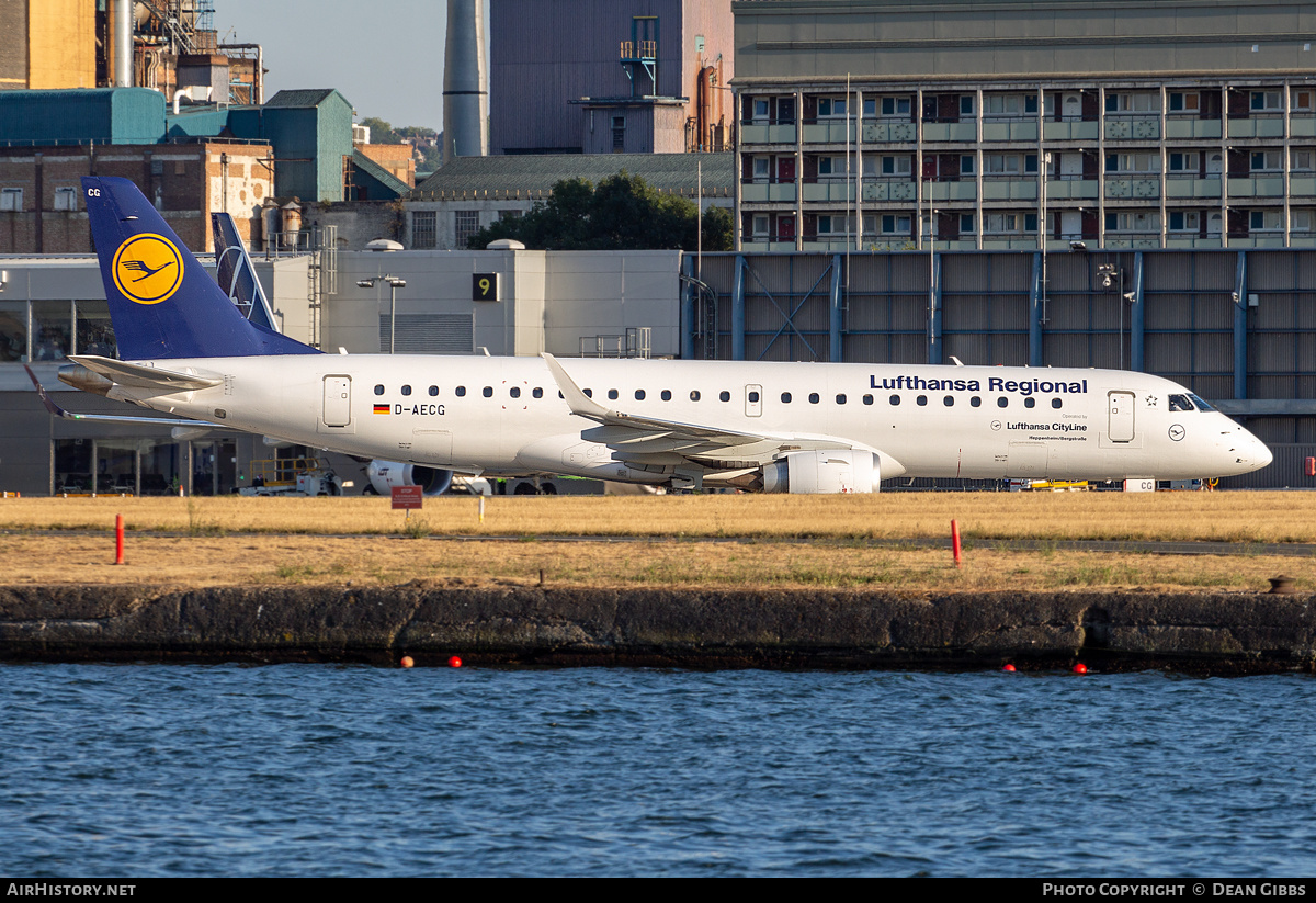 Aircraft Photo of D-AECG | Embraer 190LR (ERJ-190-100LR) | Lufthansa Regional | AirHistory.net #504358