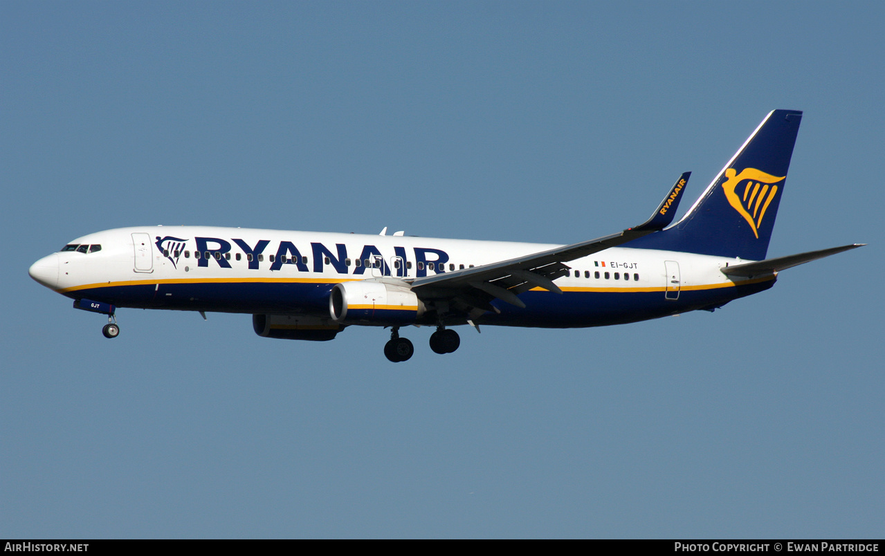 Aircraft Photo of EI-GJT | Boeing 737-800 | Ryanair | AirHistory.net #504366