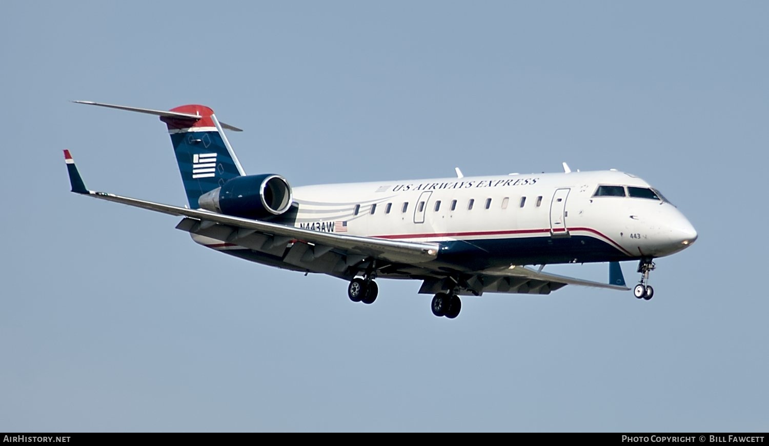 Aircraft Photo of N443AW | Bombardier CRJ-200LR (CL-600-2B19) | US Airways Express | AirHistory.net #504567