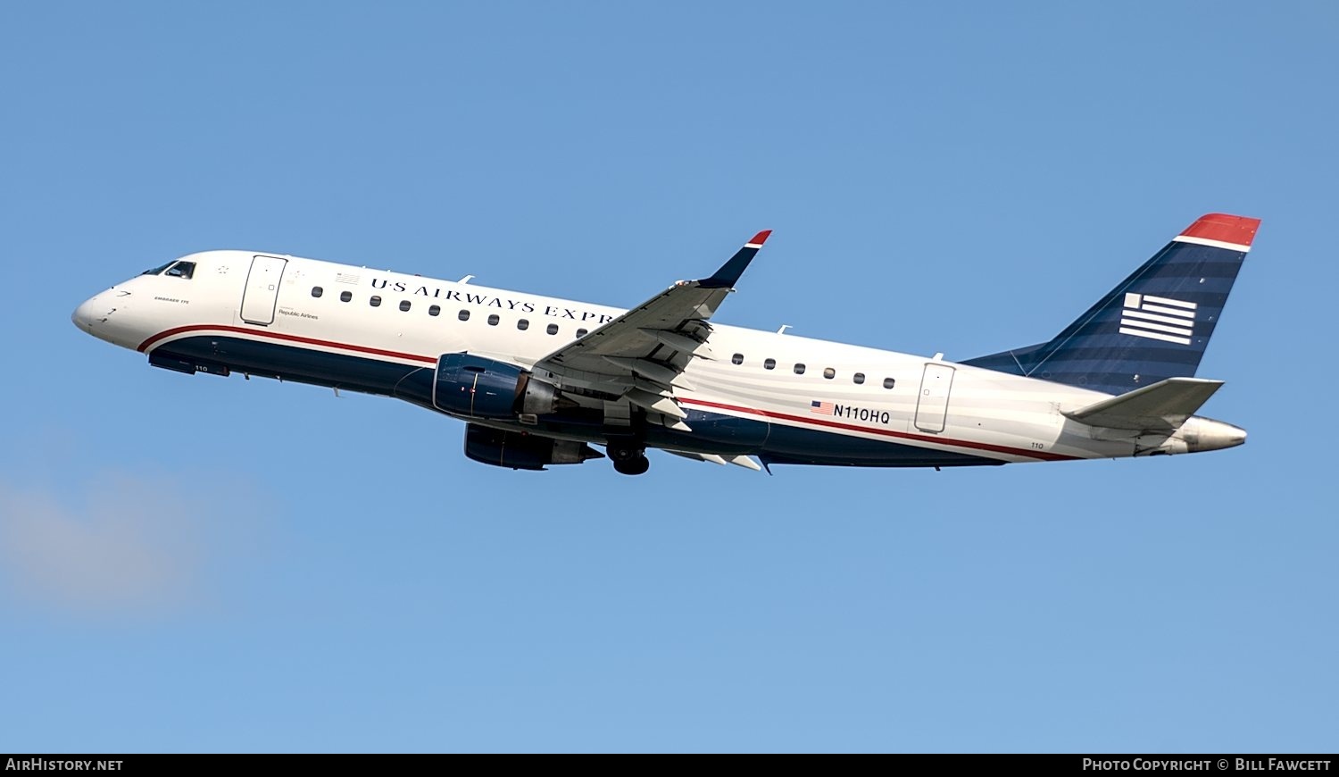Aircraft Photo of N110HQ | Embraer 175LR (ERJ-170-200LR) | US Airways Express | AirHistory.net #504592