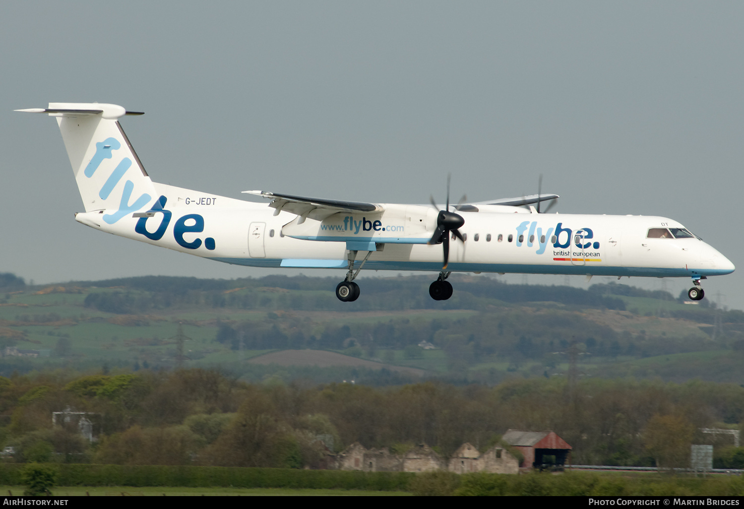 Aircraft Photo of G-JEDT | Bombardier DHC-8-402 Dash 8 | Flybe - British European | AirHistory.net #504617