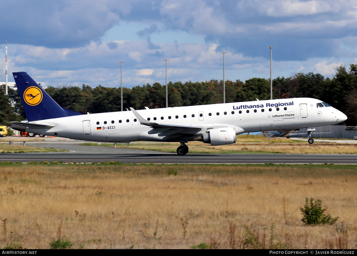 Aircraft Photo of D-AECI | Embraer 190AR (ERJ-190-100IGW) | Lufthansa Regional | AirHistory.net #504637