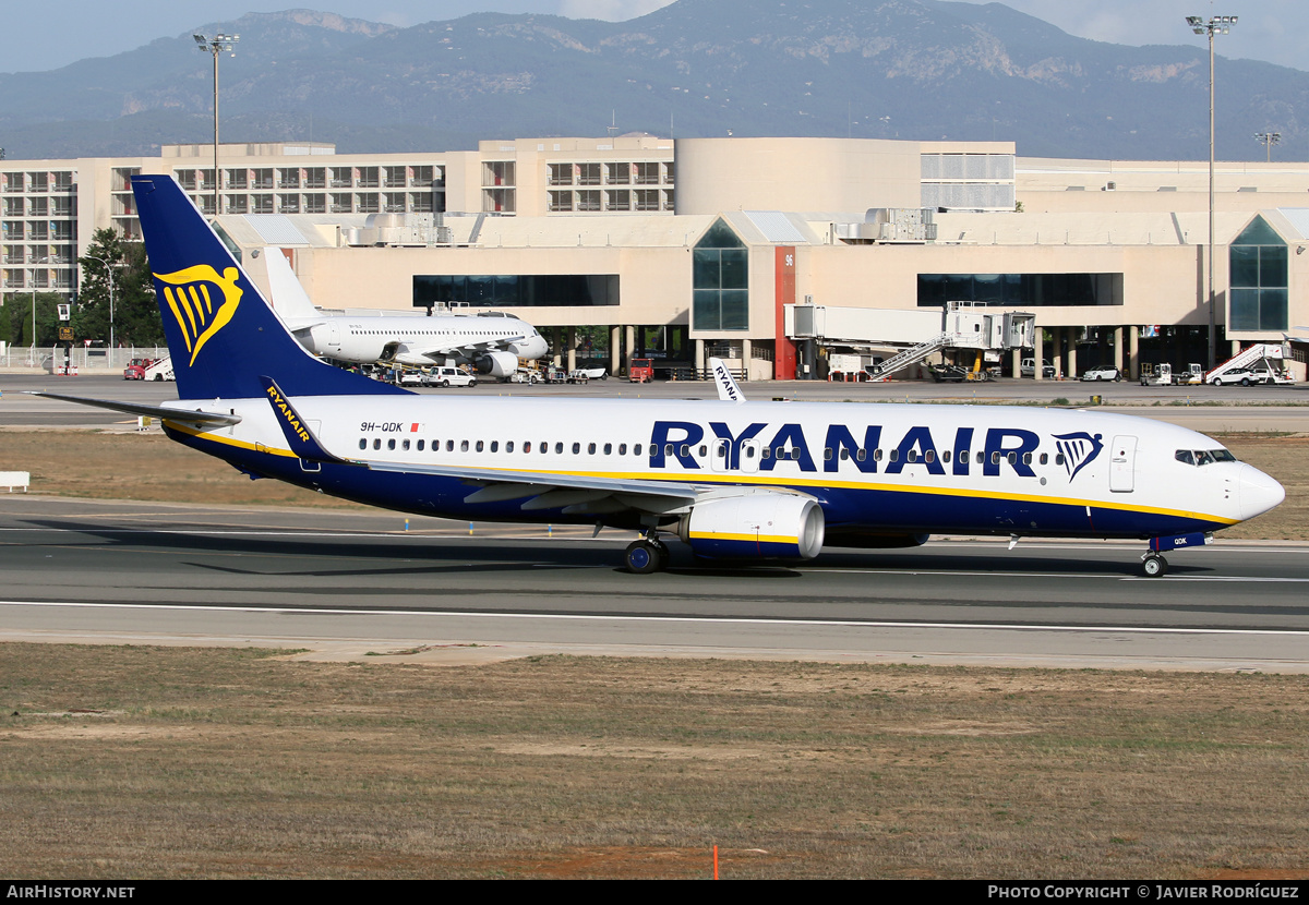 Aircraft Photo of 9H-QDK | Boeing 737-800 | Ryanair | AirHistory.net #504730