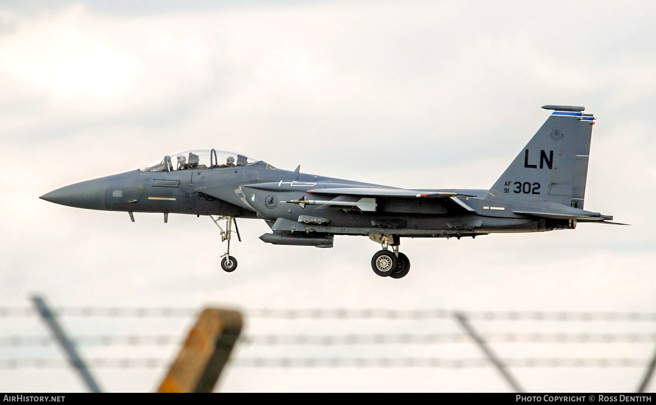 Aircraft Photo of 91-0302 / AF91-302 | McDonnell Douglas F-15E Strike Eagle | USA - Air Force | AirHistory.net #504862