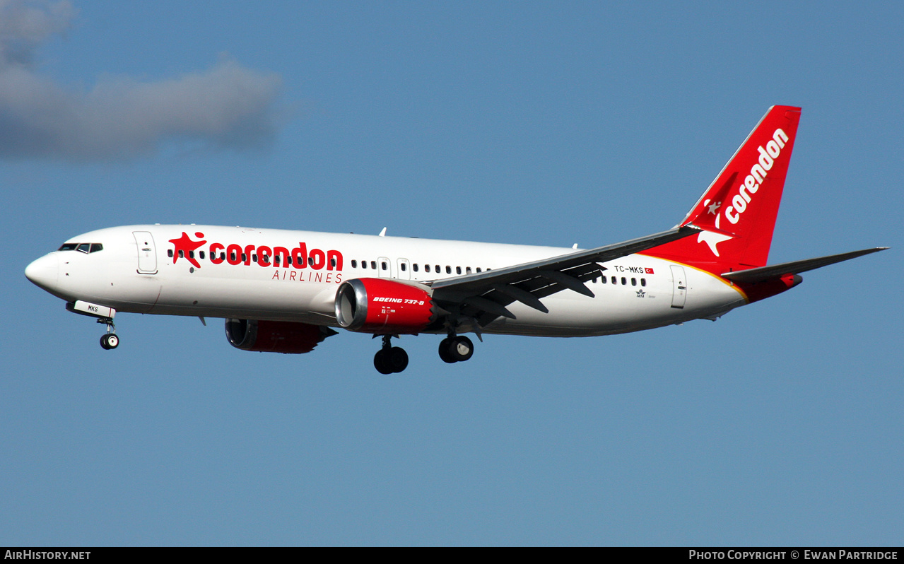 Aircraft Photo of TC-MKS | Boeing 737-8 Max 8 | Corendon Airlines | AirHistory.net #504891