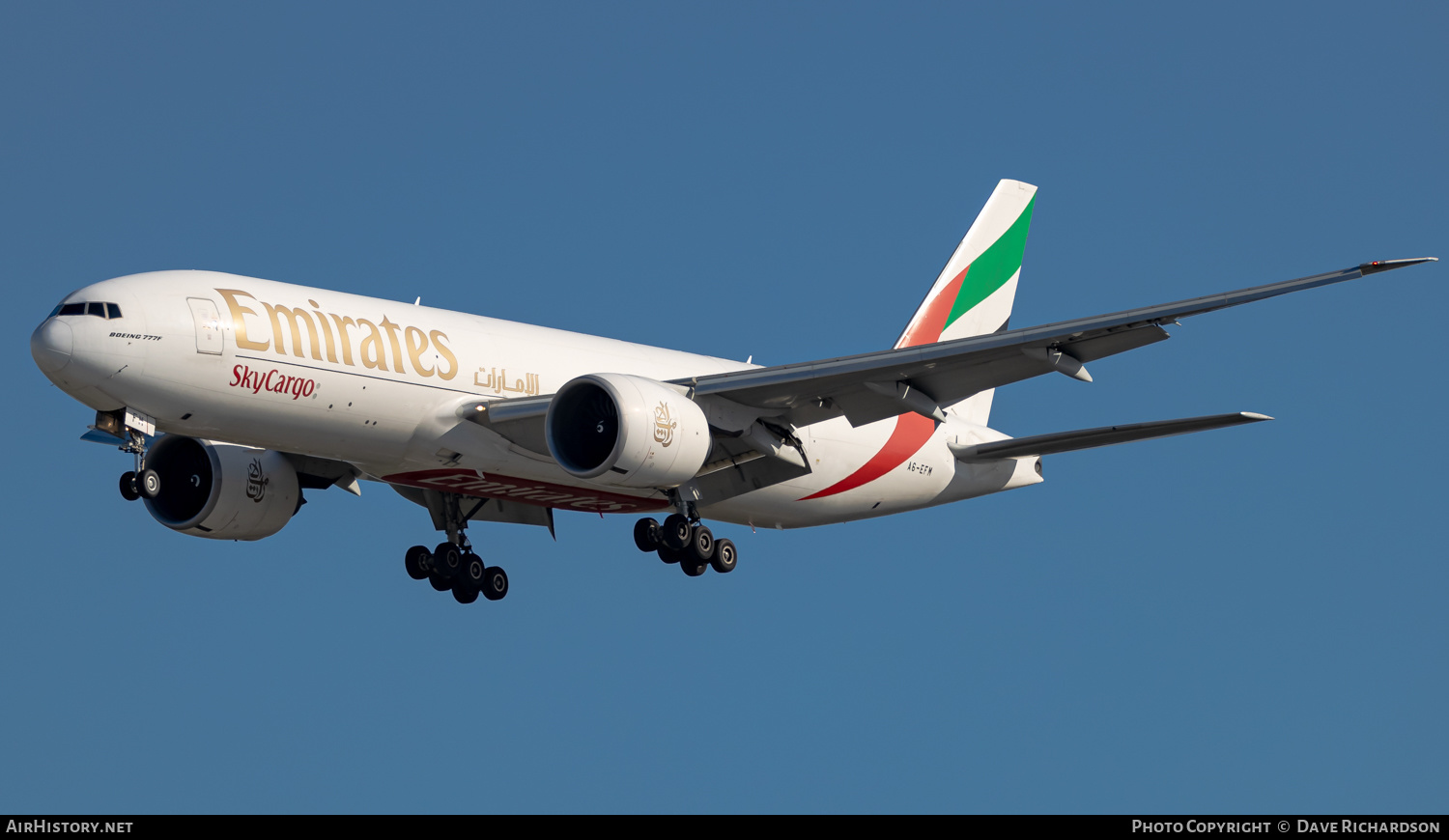 Aircraft Photo of A6-EFM | Boeing 777-F1H | Emirates SkyCargo | AirHistory.net #505058