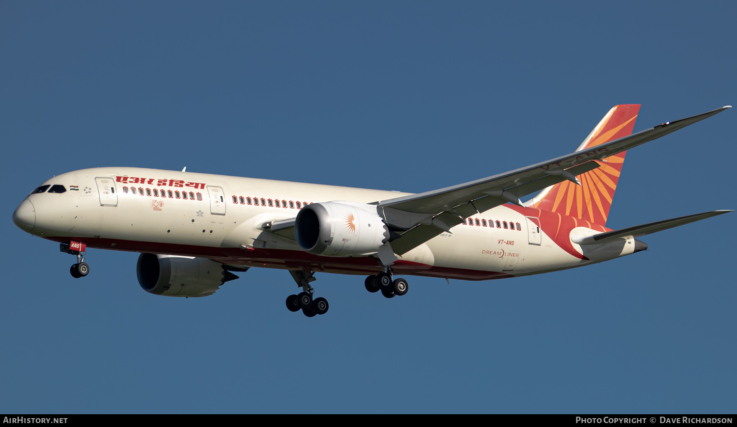 Aircraft Photo of VT-ANS | Boeing 787-8 Dreamliner | Air India | AirHistory.net #505118