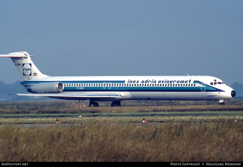 Aircraft Photo of YU-ANC | McDonnell Douglas MD-82 (DC-9-82) | Inex-Adria Airways | AirHistory.net #505150