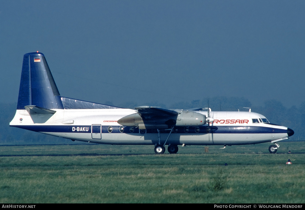 Aircraft Photo of D-BAKU | Fokker F27-200 Friendship | Crossair | AirHistory.net #505163