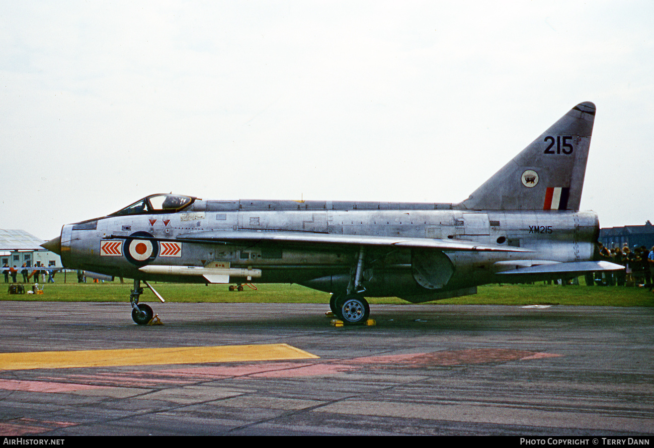 Aircraft Photo of XM215 | English Electric Lightning F1A | UK - Air Force | AirHistory.net #505173