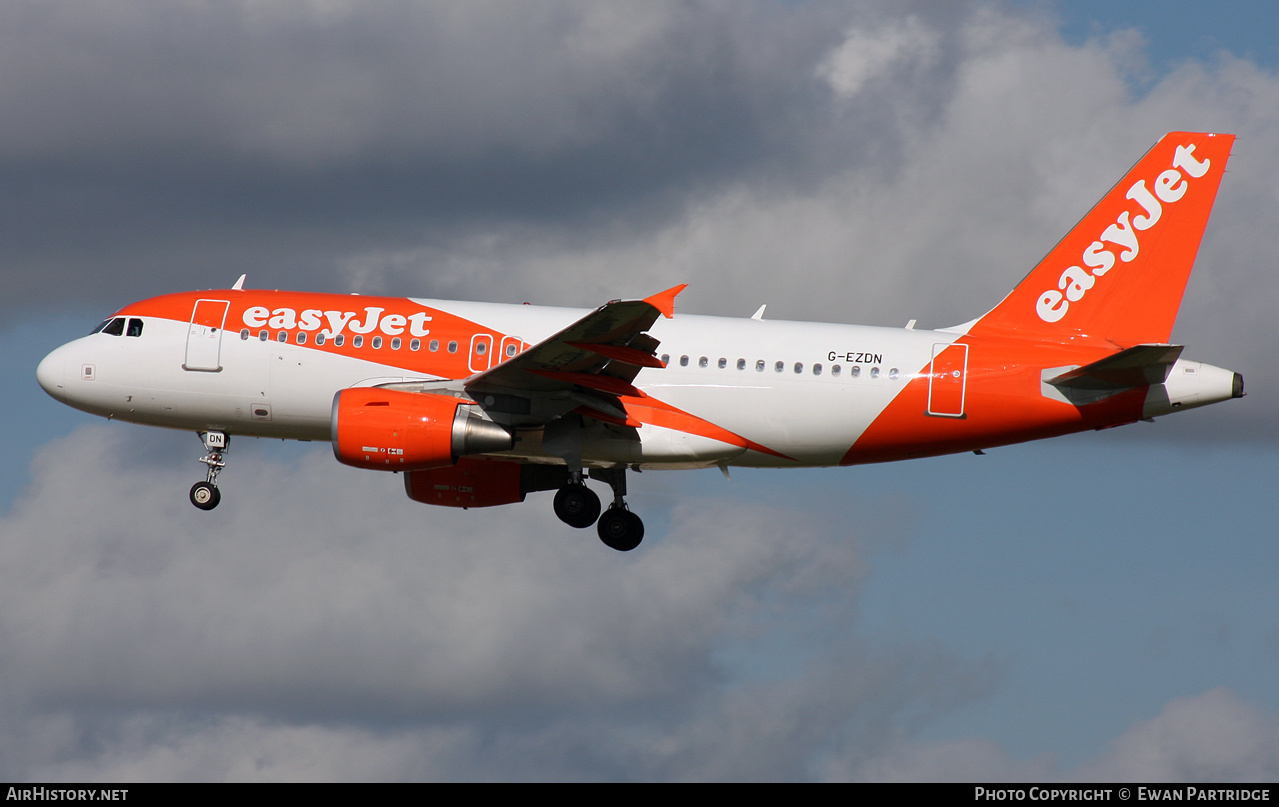 Aircraft Photo of G-EZDN | Airbus A319-111 | EasyJet | AirHistory.net #505198