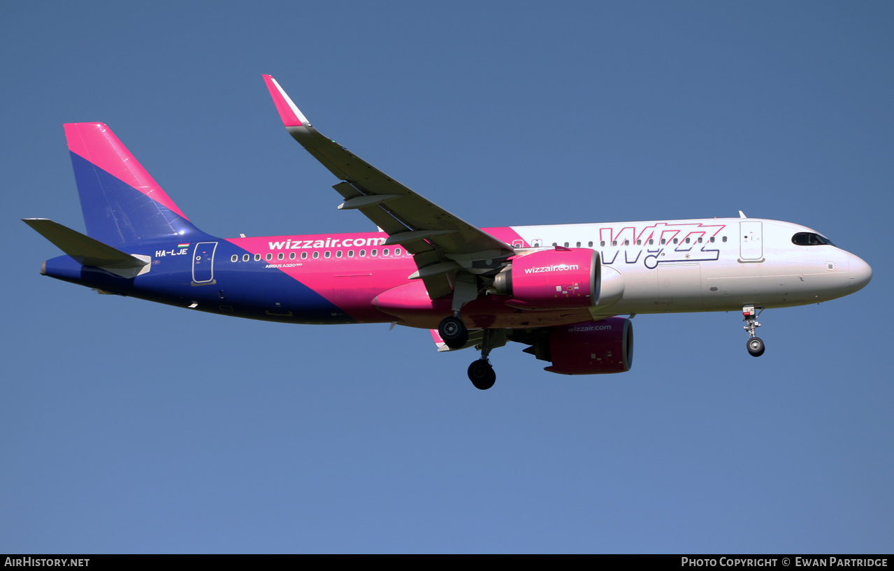 Aircraft Photo of HA-LJE | Airbus A320-271N | Wizz Air | AirHistory.net #505217
