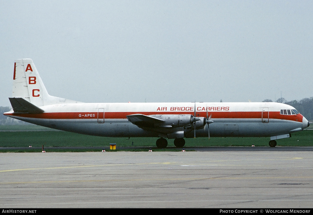 Aircraft Photo of G-APES | Vickers 953C Merchantman | Air Bridge Carriers - ABC | AirHistory.net #505263