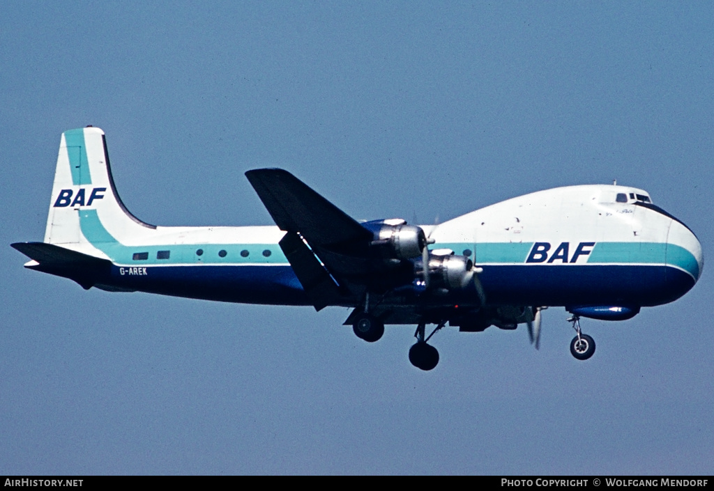 Aircraft Photo of G-AREK | Aviation Traders ATL-98 Carvair | British Air Ferries - BAF | AirHistory.net #505301