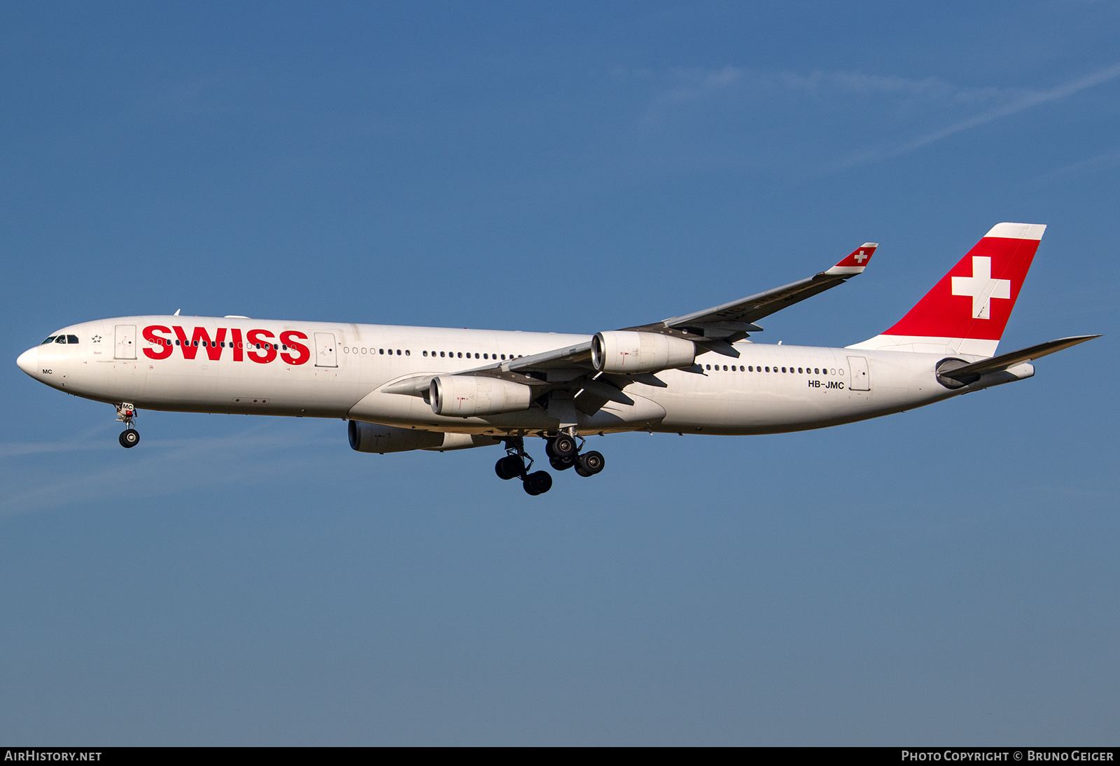 Aircraft Photo of HB-JMC | Airbus A340-313X | Swiss International Air Lines | AirHistory.net #505347