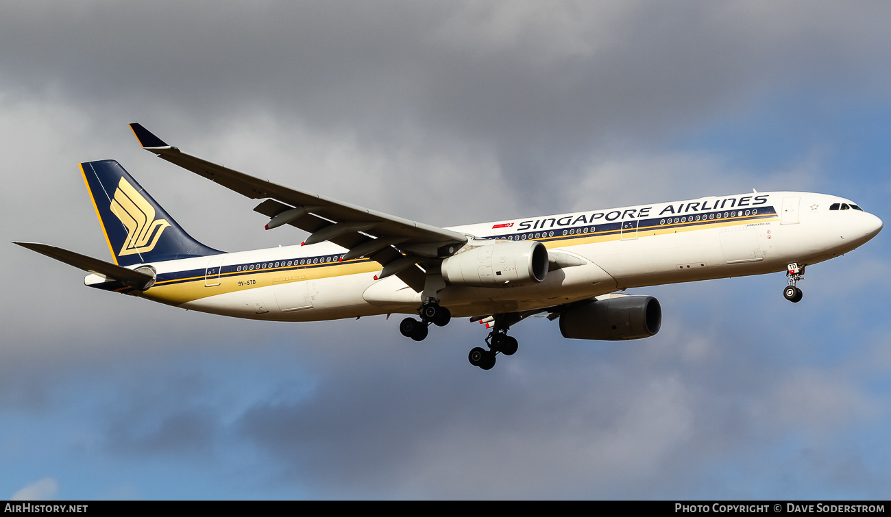 Aircraft Photo of 9V-STD | Airbus A330-343E | Singapore Airlines | AirHistory.net #505379