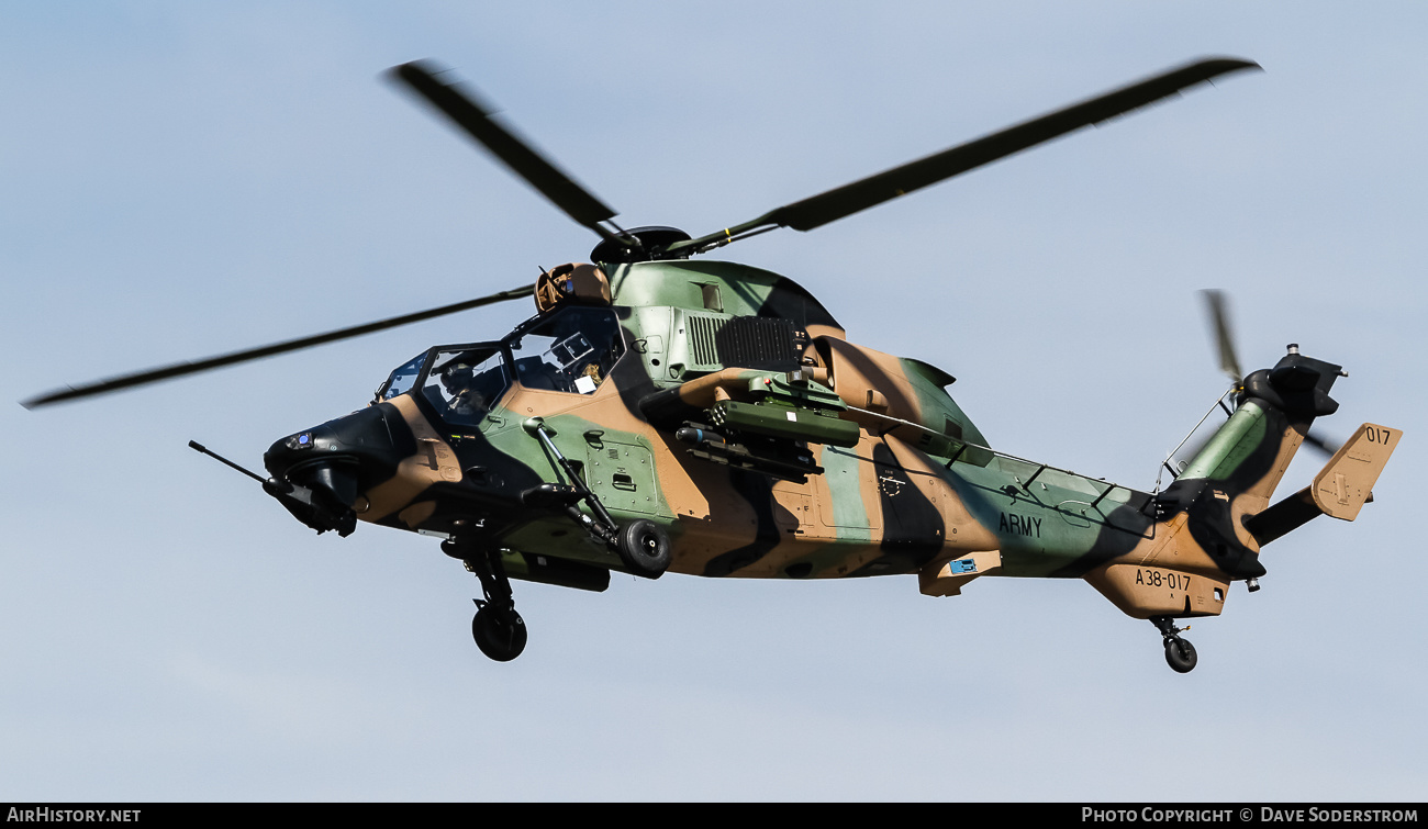 Aircraft Photo of A38-017 | Eurocopter EC-665 Tiger ARH | Australia - Army | AirHistory.net #505387