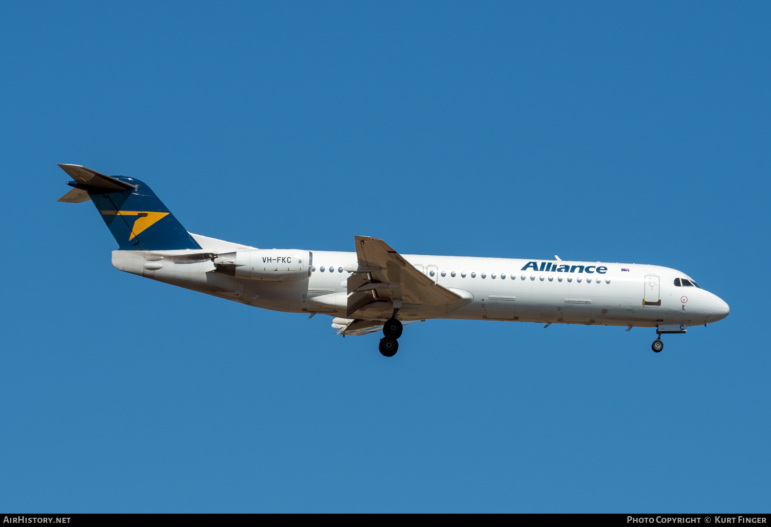 Aircraft Photo of VH-FKC | Fokker 100 (F28-0100) | Alliance Airlines | AirHistory.net #505417