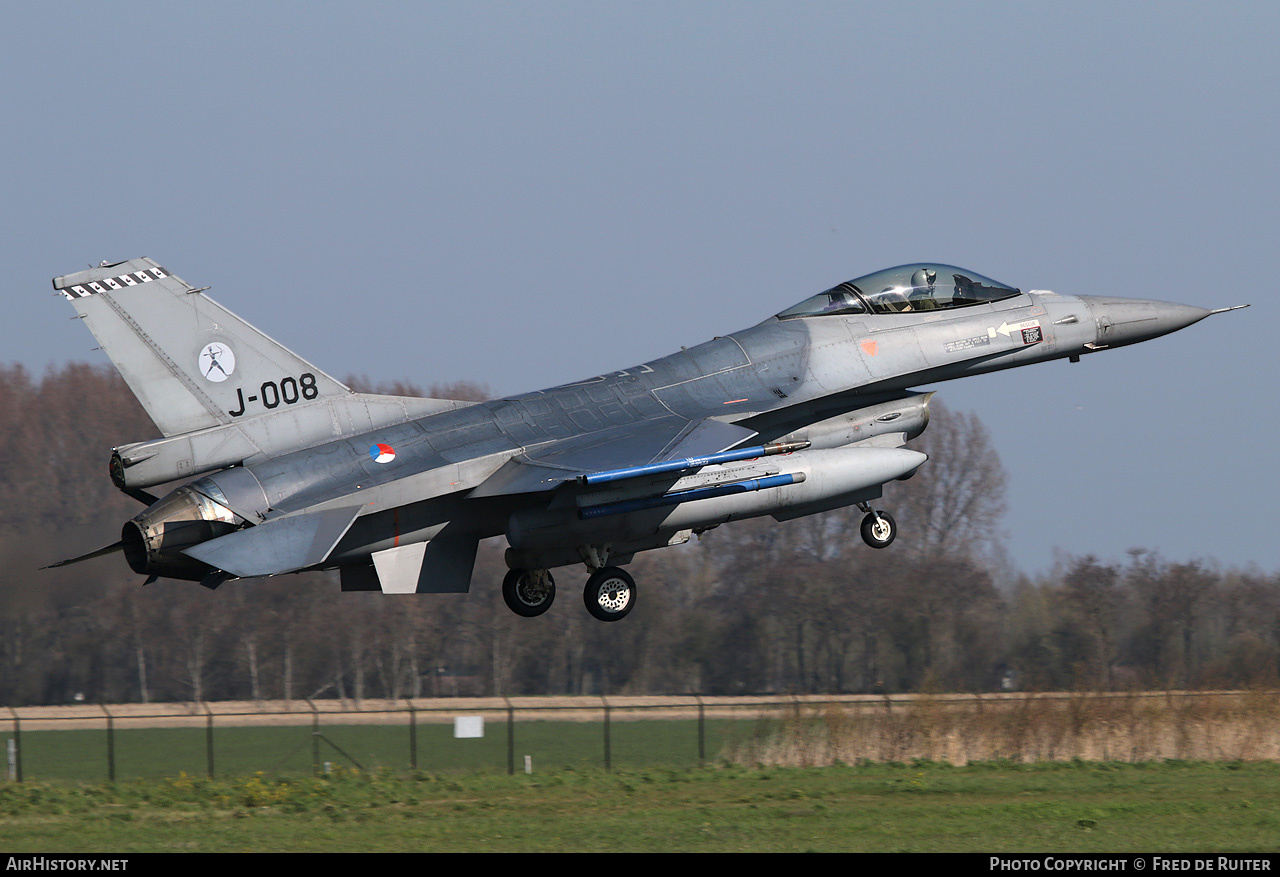 Aircraft Photo of J-008 | General Dynamics F-16AM Fighting Falcon | Netherlands - Air Force | AirHistory.net #505467