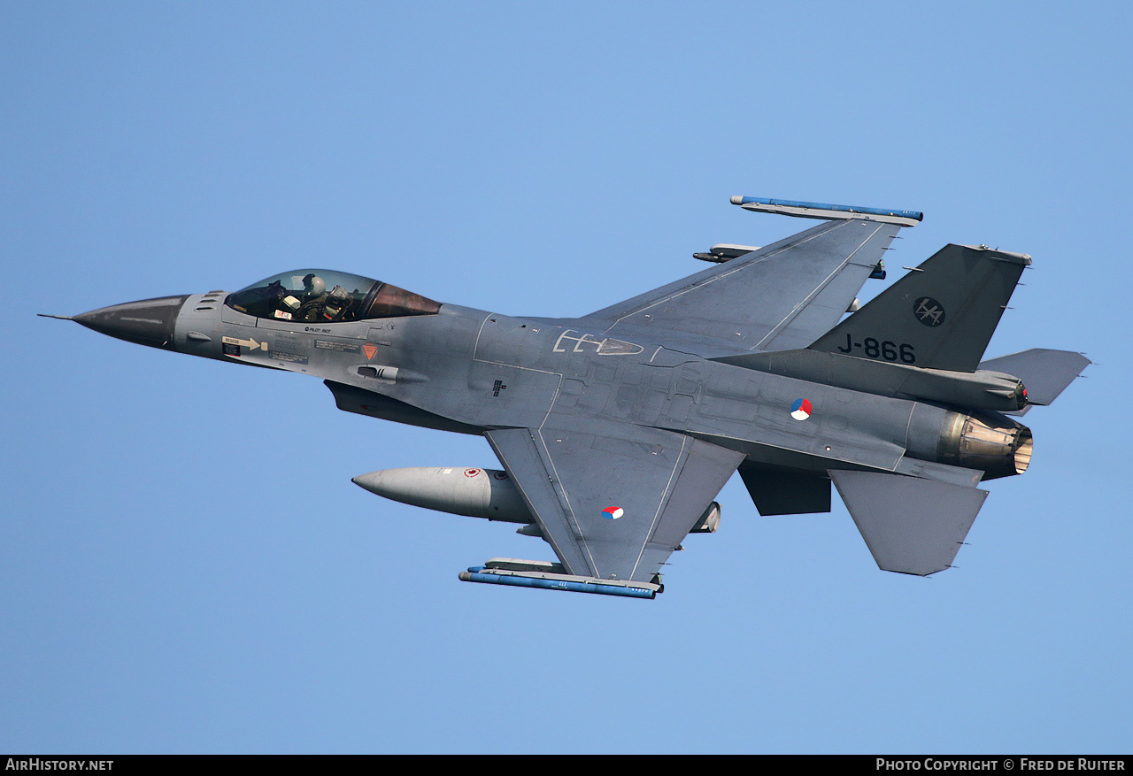 Aircraft Photo of J-866 | General Dynamics F-16AM Fighting Falcon | Netherlands - Air Force | AirHistory.net #505489