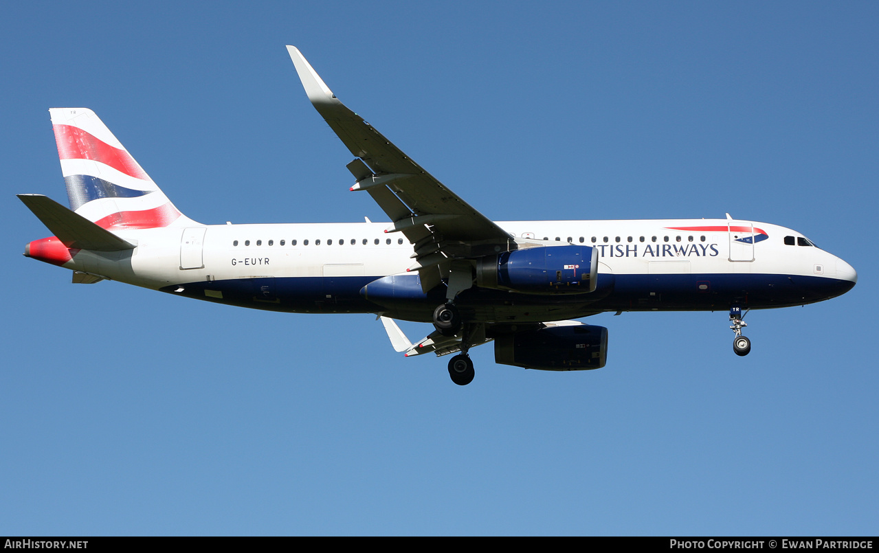 Aircraft Photo of G-EUYR | Airbus A320-232 | British Airways | AirHistory.net #505512