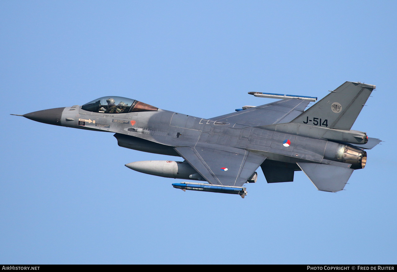 Aircraft Photo of J-514 | General Dynamics F-16AM Fighting Falcon | Netherlands - Air Force | AirHistory.net #505525