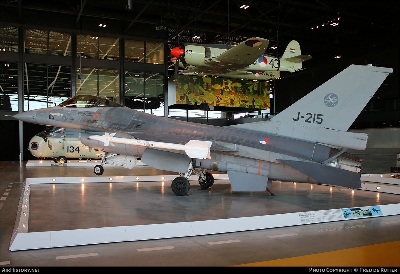 Aircraft Photo of J-215 | General Dynamics F-16A Fighting Falcon | Netherlands - Air Force | AirHistory.net #505527