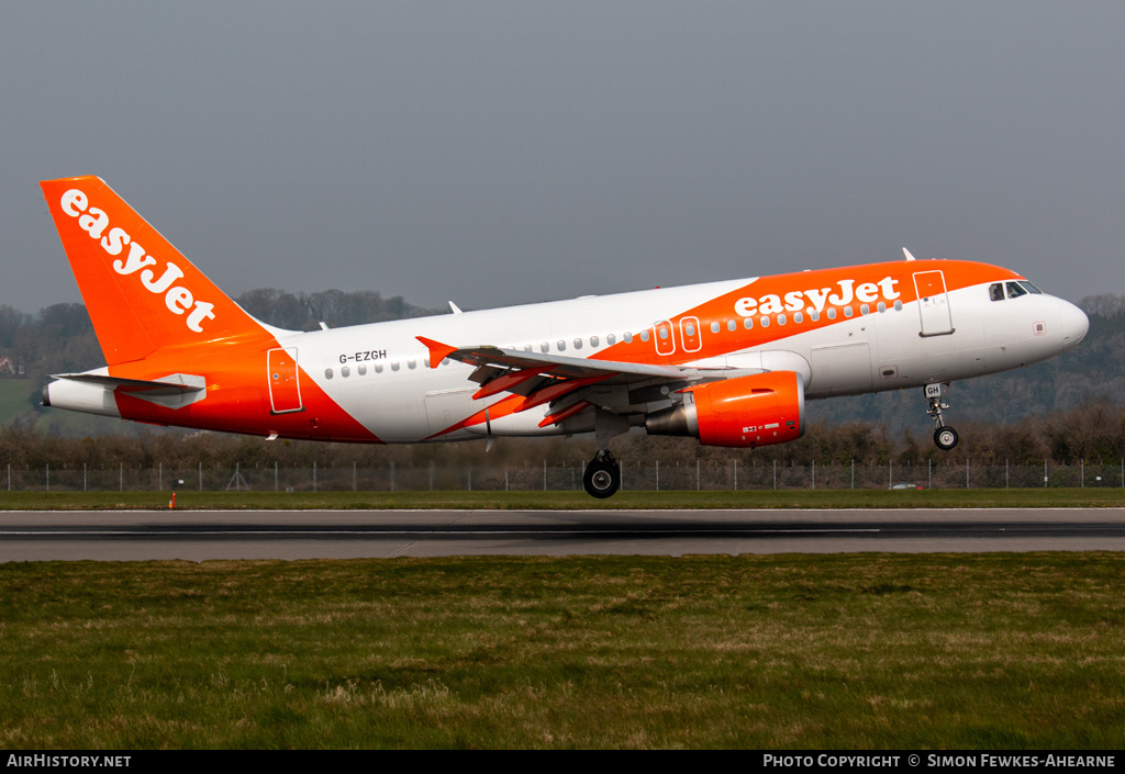 Aircraft Photo of G-EZGH | Airbus A319-111 | EasyJet | AirHistory.net #505584
