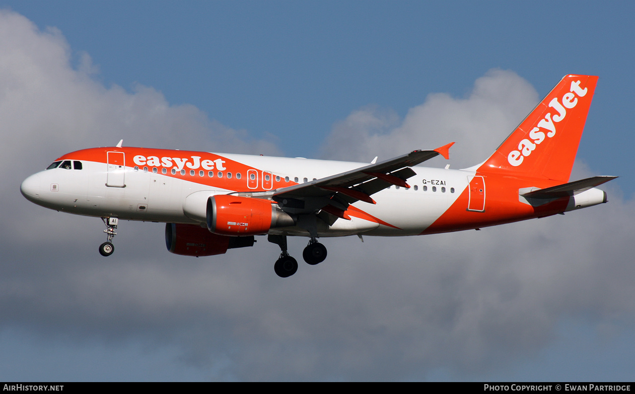 Aircraft Photo of G-EZAI | Airbus A319-111 | EasyJet | AirHistory.net #505688