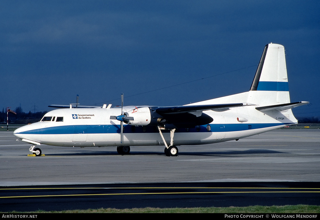 Aircraft Photo of C-FPQH | Fairchild F-27F | Gouvernement du Québec | AirHistory.net #505756