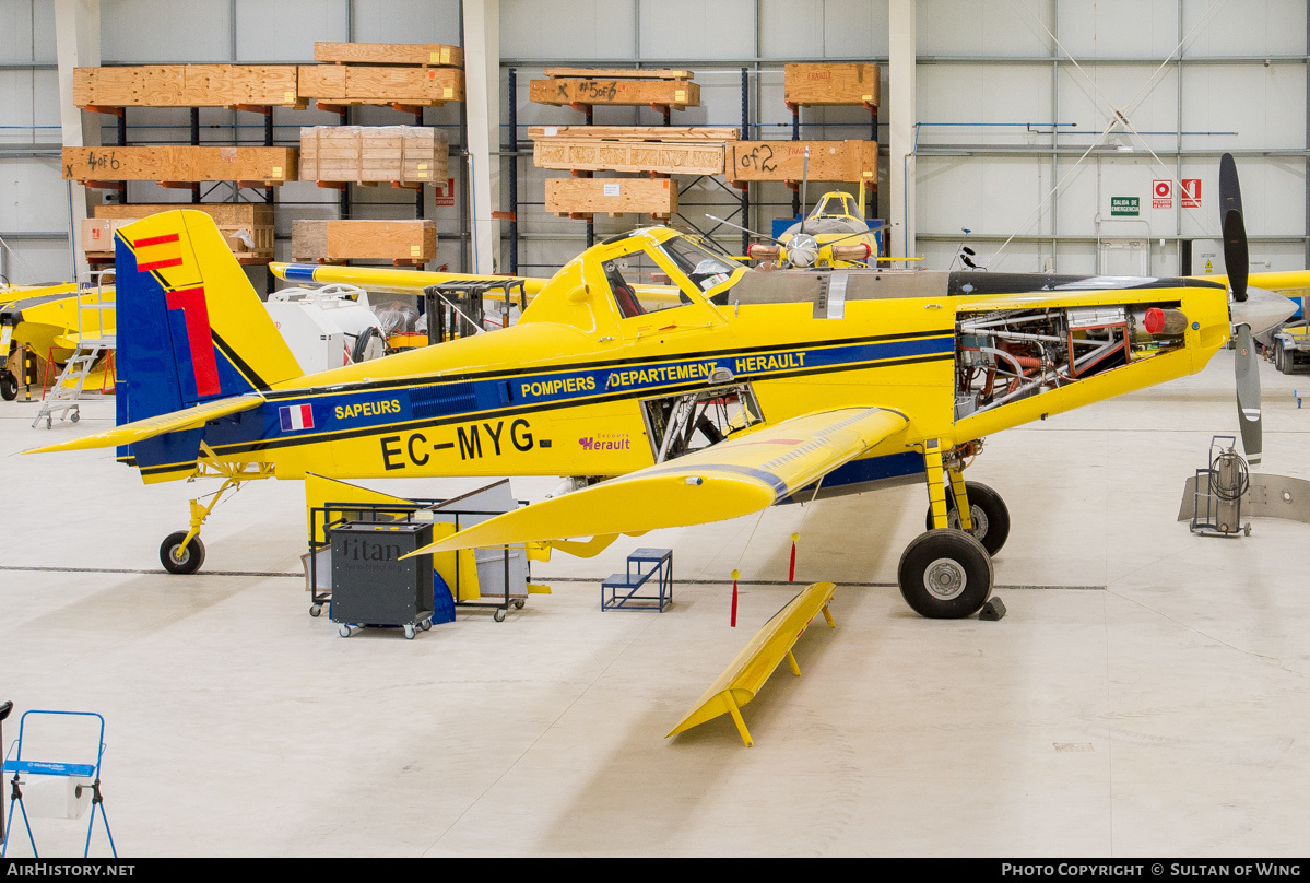 Aircraft Photo of EC-MYG | Air Tractor AT-802F (AT-802A) | Sapeurs-Pompiers - Département Hérault | AirHistory.net #505800