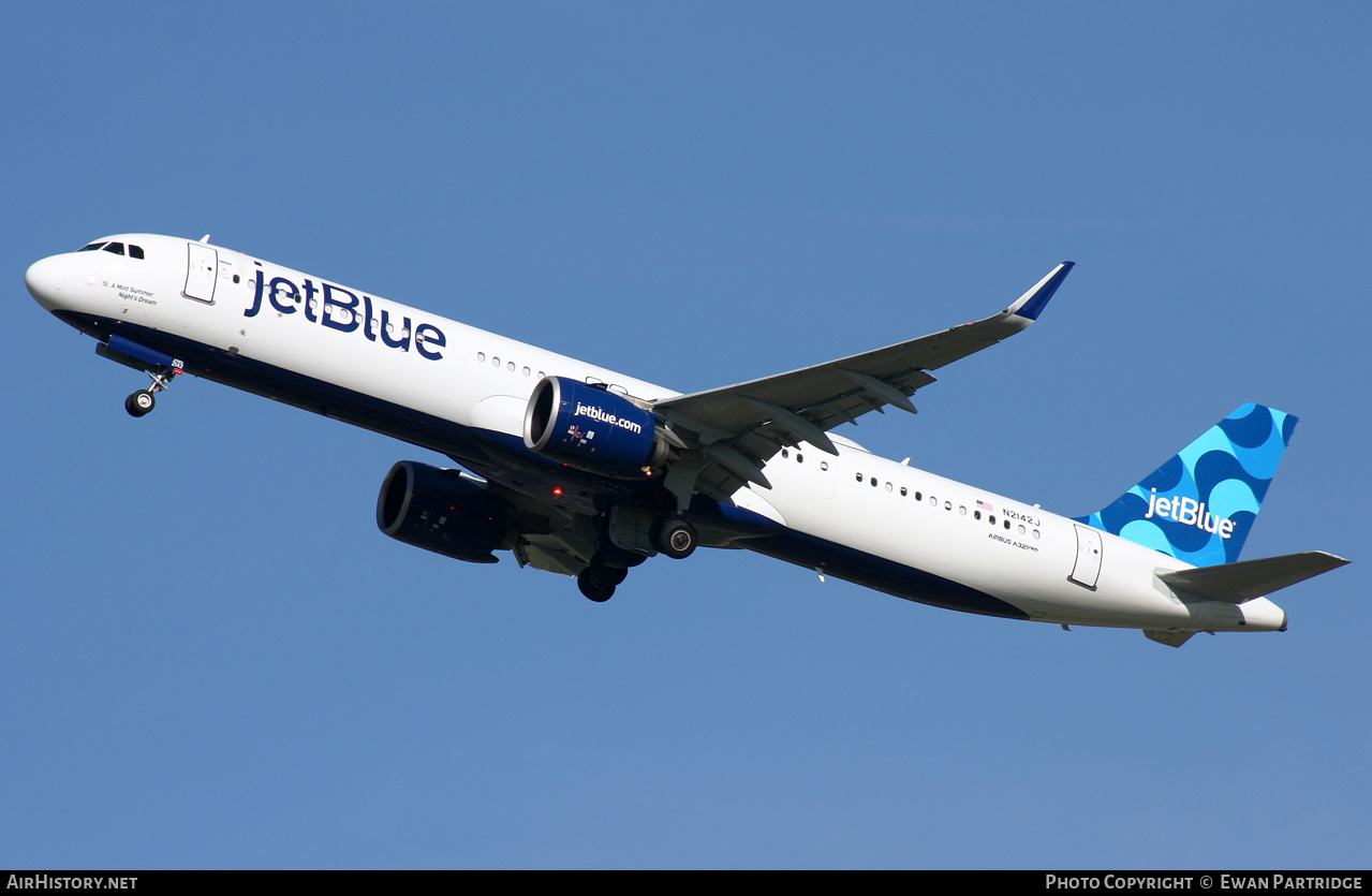 Aircraft Photo of N2142J | Airbus A321-271NX | JetBlue Airways | AirHistory.net #505836