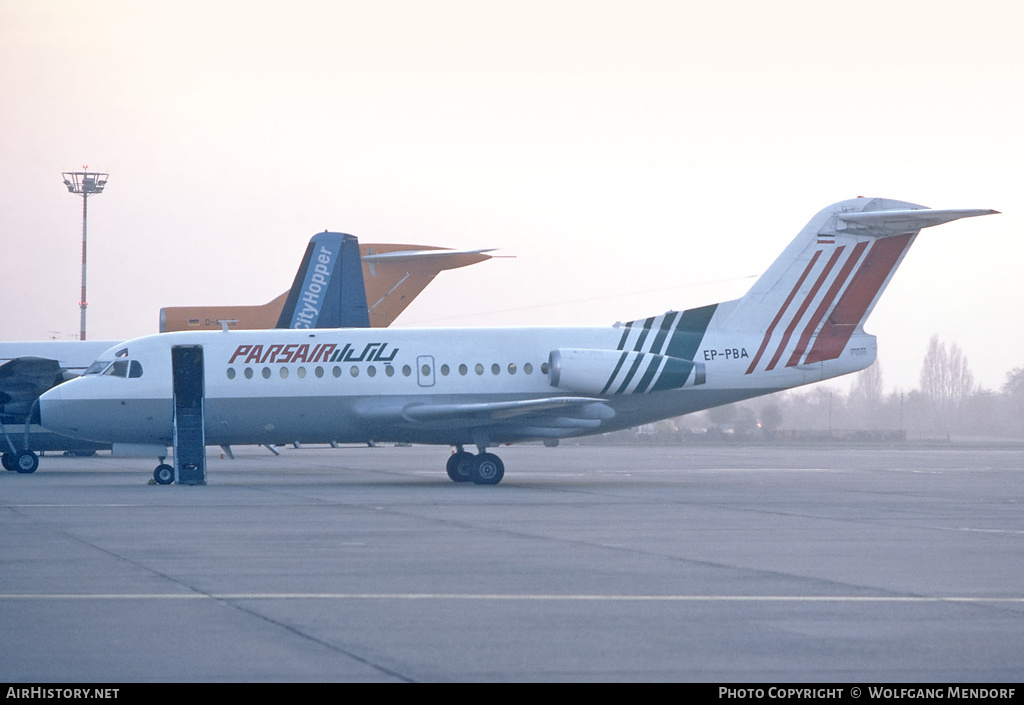 Aircraft Photo of EP-PBA | Fokker F28-1000 Fellowship | Pars Air | AirHistory.net #505992